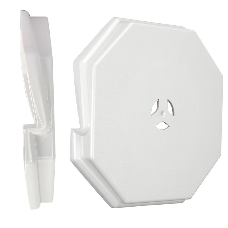MINSN PTY Vinyl Siding Mounting Block, Qulity Plate 130110006001 Octagon Outdoor Light Block for 1/2 inch Lap Double and 4 inch Height Siding, Small White 1 Pack - Image 1